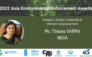WCCB Chief Tilotama Varma Bags Asia Environmental Enforcement Awards